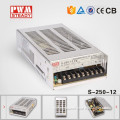 S-250W best selling ac to dc led power driver 250 watt power supplies 12 voltage